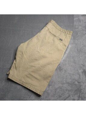 Volcom Mens Khaki Chino Shorts 38 True to This Cotton Blend Casual Wear